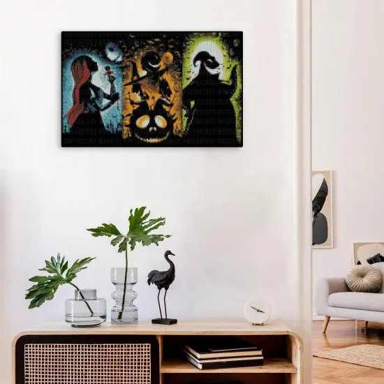 Jack and Sally Stamped Cross Stitch Kits - Halloween Printed Counted Cross Stitch for Beginners {2}