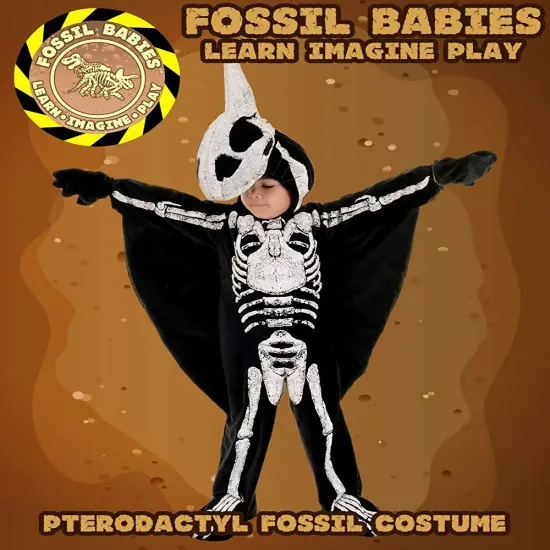 Underwraps Pterodactyl Fossil Toddler Childs Halloween Costume Black/White {3}