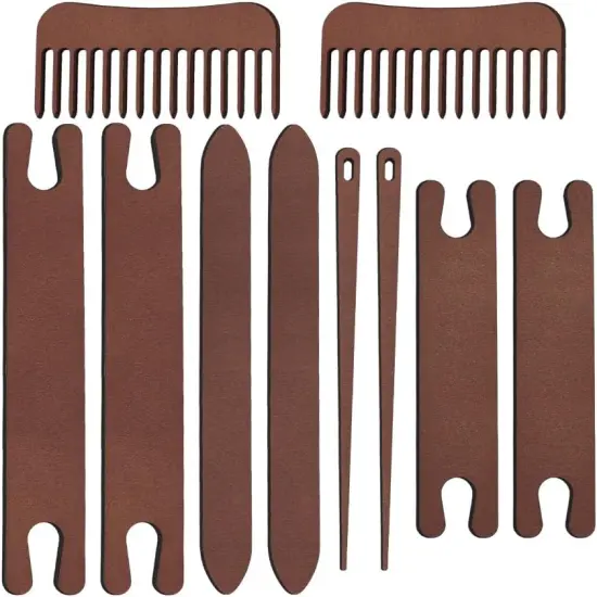 5 Pieces Knitting Weaving Loom Tools Shuttle Weaving Stick for Beginner {2}