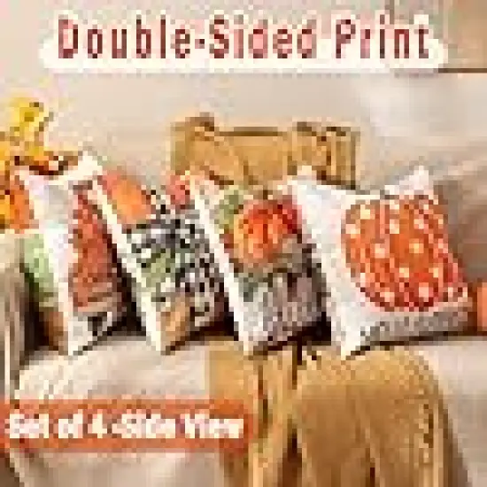 Double-Sided Print Fall Pillow Covers {3}