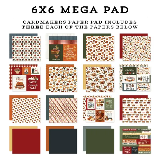 Carta Bella Double-Sided Cardmakers Mega Paper Pad 6"X6"-Americana {3}