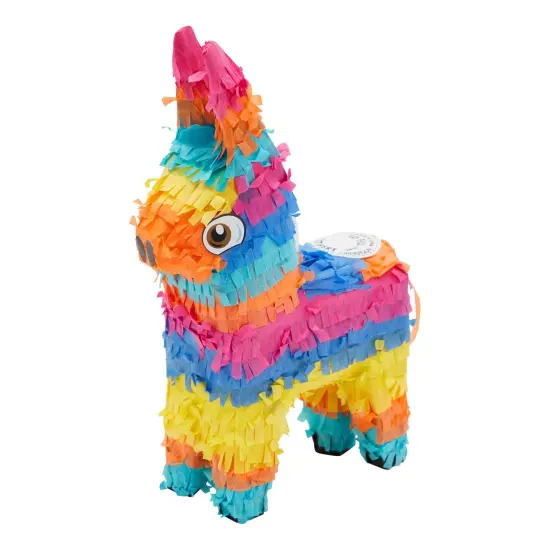 3 Pack Mini Donkey Pinata for Birthday Party, Mexican Pinata for Cinco de Mayo Fiesta Supplies (5.5 x 9.25 x 2.15 In) Multicolor {7}