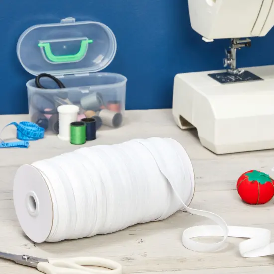 109 Yards White 1/2 Inch Elastic Band for Sewing Clothes, Stretch Knit Bands for DIY Arts and Crafts, Tailoring, Clothing Garment Repair, Kitting Supplies {3}