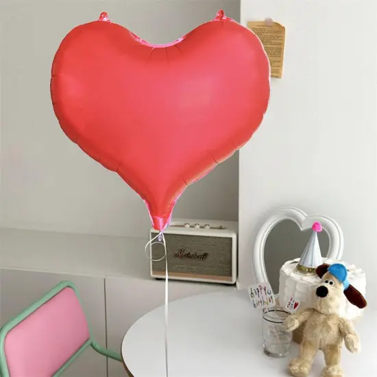 20 Inch Red Heart Mylar Foil Balloons 6 Pcs Large Red Heart Aluminum Foil Helium Balloons for Girls Women Birthday Bridal Engagement Wedding Anniversary Baby Shower Party Decorations {4}