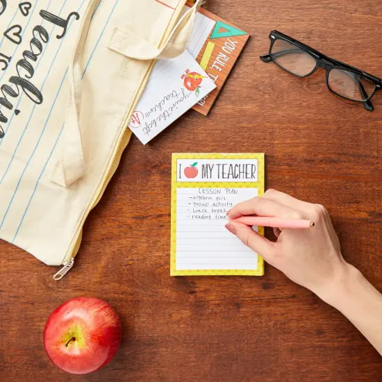 4-Pack Teacher Notepad Sets for Classroom Gifts, Professor Appreciation, School Supplies, 50 Sheets Per Memo Pad, 200 Sheets Total, 4 Motivational Designs (4x5 in) Multicolor {2}