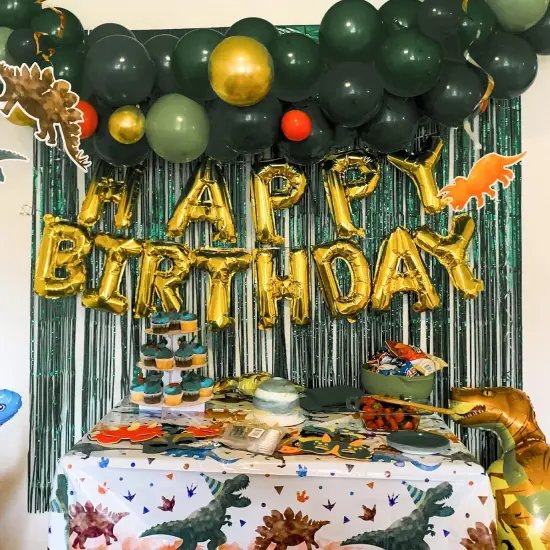 Retro Green Foil Fringe Curtain,2 pcs 3.3x6.6 ft Dark Green Streamers, Fringe Backdrop, Tinsel Backdrop, Tinsel Curtain, Door Shimmer, Birthday Party Streamers, Christmas Decorations {4}