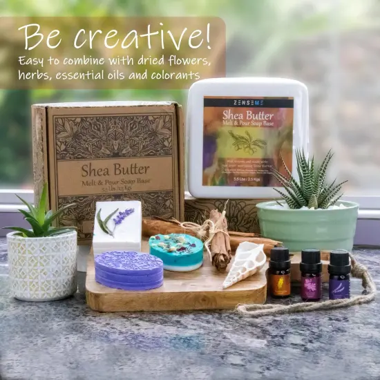5.5 LBS - Shea Butter Soap Base Melt & Pour Soap Base | Melt & Pour Supplies Kit SLS/SLES & PEG Free | Best Natural Organic Vegan Vegetable Ingredients | 100% Natural & Soft Bulk for Adult DIY Maker {2}