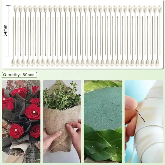 Floral Arrangement Kit, Green Floral Tape Floral Stem Wire Floral Wire Boutonniere Flower pin and Wire Cutter Tools Kit for Bouquet Stem Wrap Florist, Wreath Making Supplies {4}