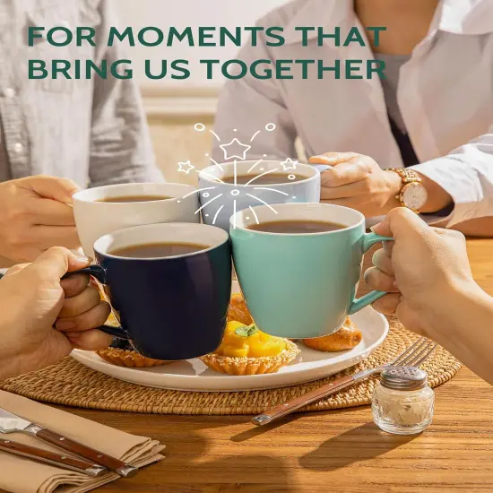 Porcelain Coffee Mugs - 16 Ounce - Set of 6 {2}