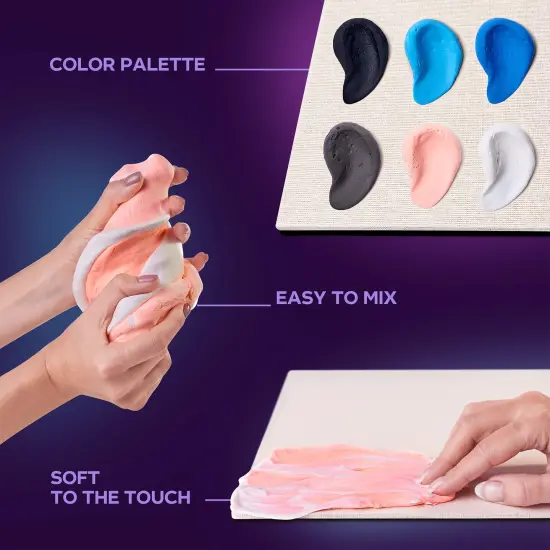 OKTO Sensory Art 3D Painting &ldquo;The Great Wave off Kanagawa&rdquo; &ndash; 11.8&rdquo; x 15.7&rdquo; Canvas Kit {5}