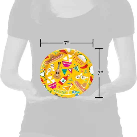 36-Count Paper Dessert Plates, Fiesta Party Supplies {3}
