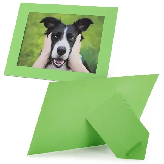 30 Pack Colorful 5x7 Paper Picture Frames, Cardboard Photo Easels for DIY, Classroom Crafts, 10 Rainbow Colors Multicolor {7}