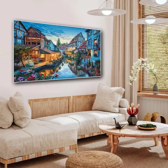 2 Pack Diamond Painting Kits，Large 5D DIY City Town Diamond Painting Kits for Adults，DIY Full Drill Crystal Rhinestone Arts and Crafts，Gem Art Painting with Diamond for Home Wall Decor (28 X 16inch) {3}