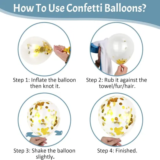 50 Pcs Gold White Balloons Accessories {4}