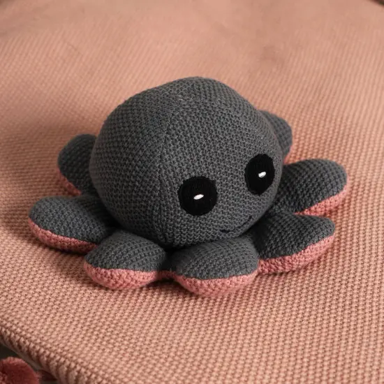 100% Handmade Cotton knitted Soft Jelly Plush Toy/Soft toys - Dark Grey {1}