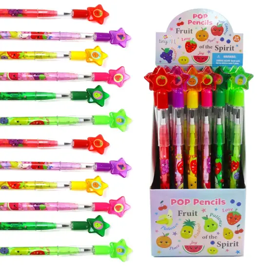 TINYMILLS Fruit of the Spirit Multi Point Pencils - 24 Pack {1}