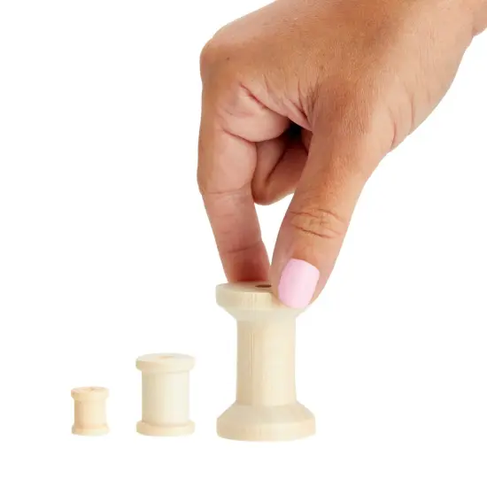 Empty Wooden Spools for Crafts in 3 Sizes (72 Pack) Brown {6}