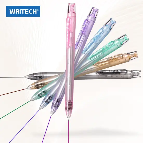 Twist Gel Ink Pens: Multicolor Medium Point 0.7mm 6ct Low Center of Gravity Rotatable Pen No Smear Silent Click Space Up Gel Galaxy {2}