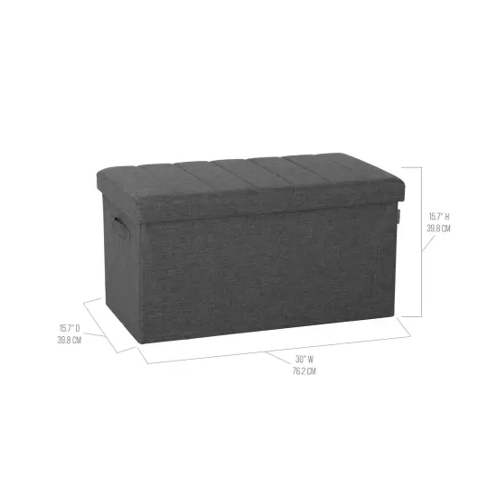 Seville Classics Channel Tufted Storage Trunk with Handles {5}
