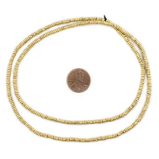 The Bead Chest Faceted Brass Triangle Heishi Beads (2.5mm) {2}