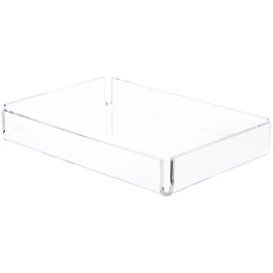 Plymor Clear Acrylic Open Corner Merchandise Display Tray, 6" W x 9" D x 1.25" H {2}