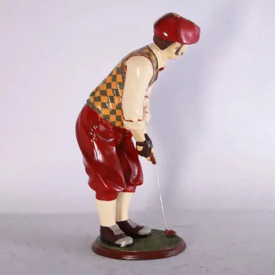 Golfer Aiming Small Statue {5}