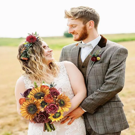 Fall Fake Sunflower Bouquet {3}