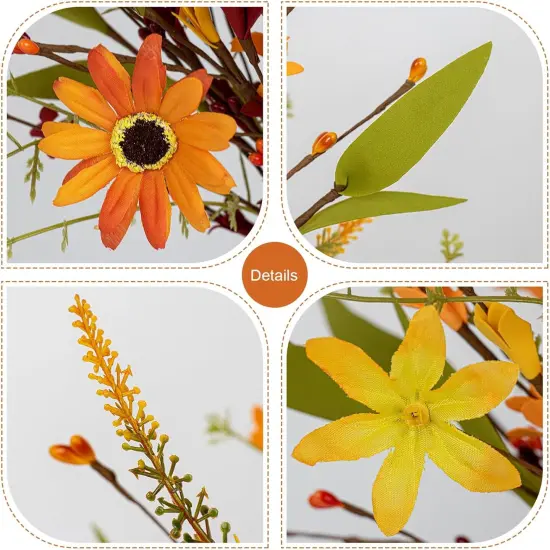 12 PCS Fall Flower Picks - 17 Inches {5}