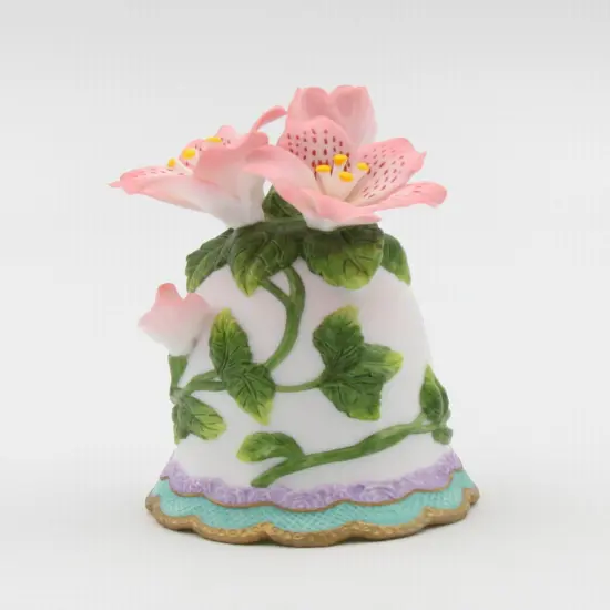 Ceramic Azalea Flowers Bell, Wedding Decor, Gift for Her, Gift for Mom, Home Decor {4}