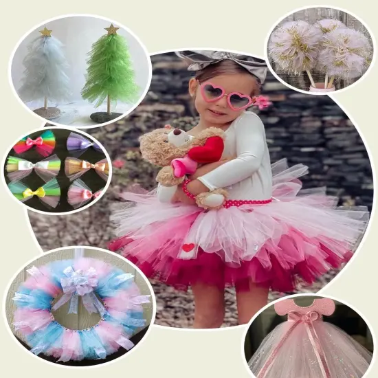 Glitter Gold Tulle Fabric Rolls {4}