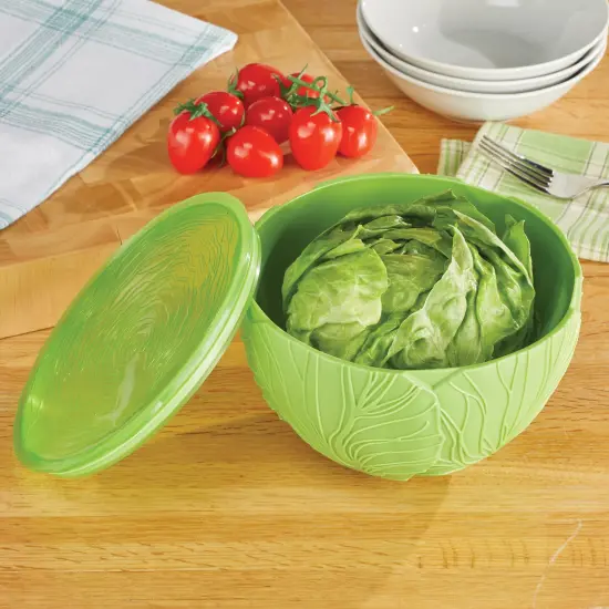 Collections Etc Lettuce-Shaped Lettuce Container with Strainer {4}