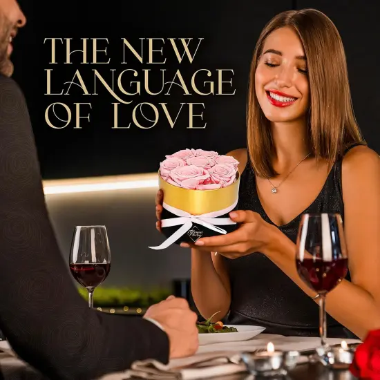 Preserved Roses in a Box 7 Roses, Pink {3}