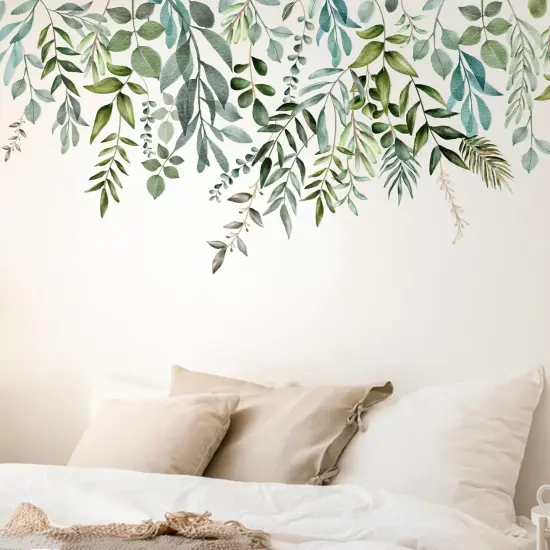 Green Plants Leaves Wall Stickers {4}