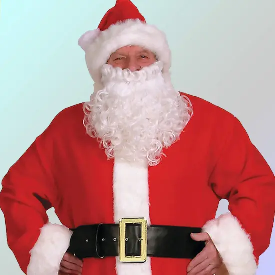 Mens Complete Santa Suit Costume Ten Piece Set for Holiday Parties and Halloween {5}