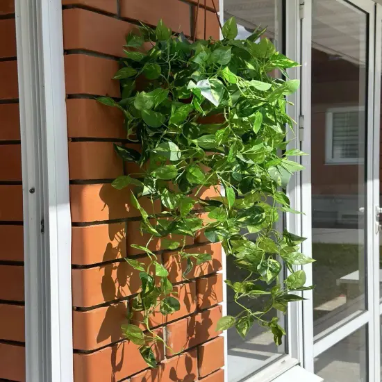 2pcs Artificial Hanging Plants Fake Hanging Greenery Leaves Faux Ivy Vine for Indooor Outdoor Decor Home Room {3}