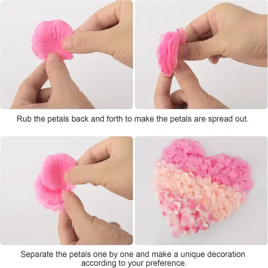 3000 Pcs Rose Petals, Rose Petals for Wedding, Artificial Flower Petals {5}