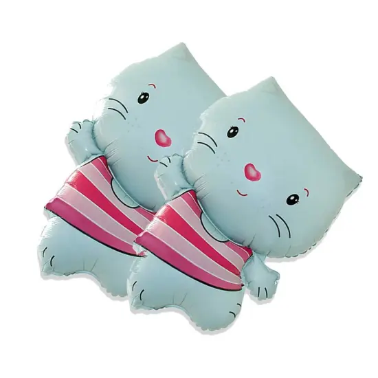 Little Cat Blue Foil Balloon Large Shape 31" {2}