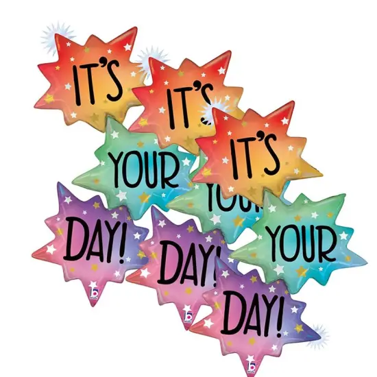 Betallic&reg; 51 Inch Opal It's Your Day Burst Balloon {5}