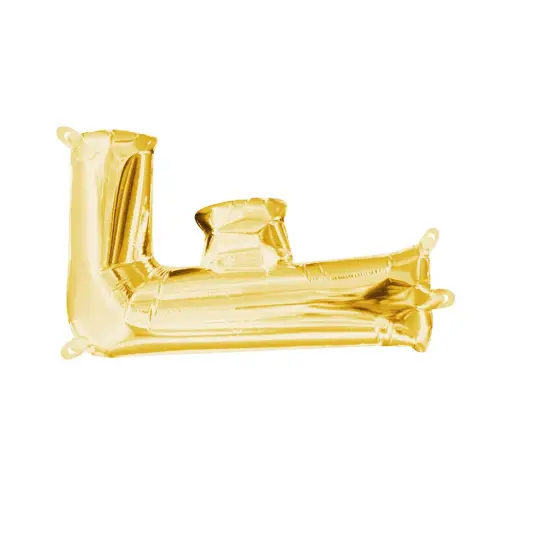 Anagram&reg; 16" Gold Letter F Balloon Air Fill Only Foil Mylar {4}