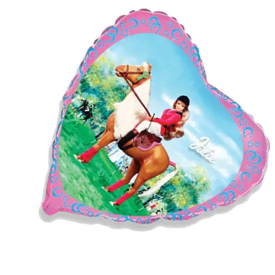 18" Barbie on Julie Horse Foil Balloon Barbie Party Decor {3}