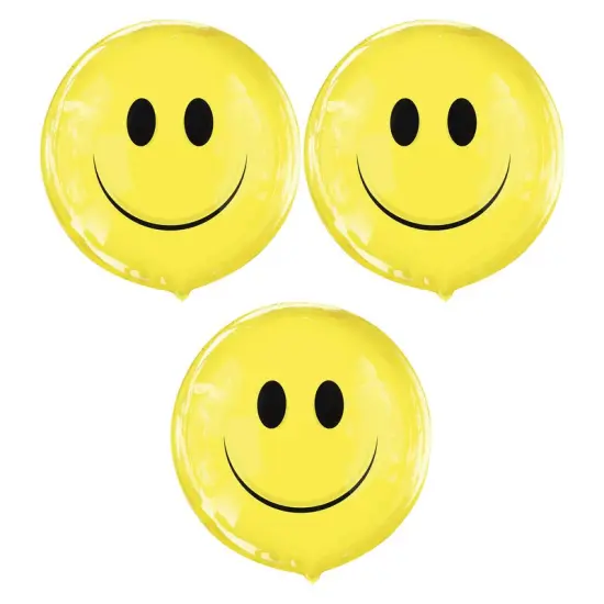 Smile Face Gelliball 18 Inch Plastic Balloon {2}