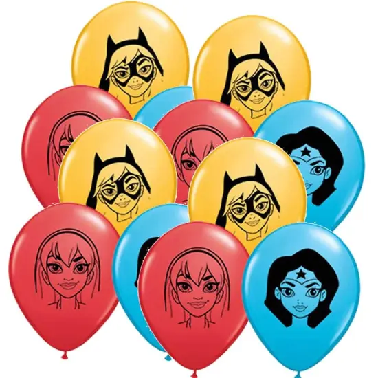 DC Super Hero Girls Faces Assortment 5 Inch Latex Balloons {2}