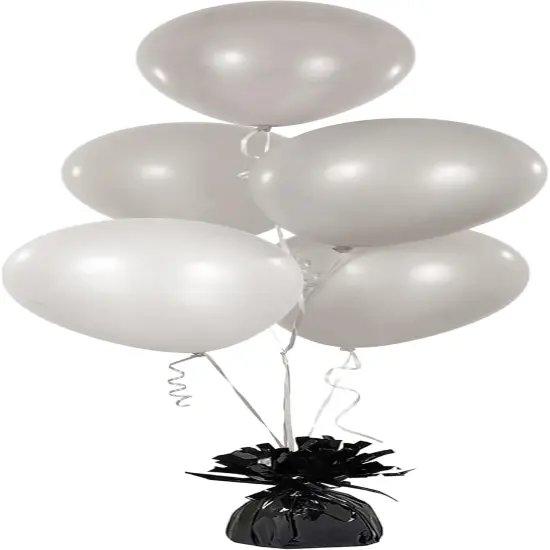 Metallic Balloon Weights, Birthday Party Favors, Novelty and Gag Gifts, 5.5" Inches, 12-Pack (Black) {2}