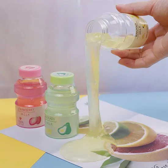 Clear Slime Strawberry Jelly Slime Fluffy Slime Stretchy Crunchy Slime Bubble Slime Soft Putty Stress Relief Toy Party Favors Slime Add Ins Super Light Favor Gift and Birthday (Pink) {4}