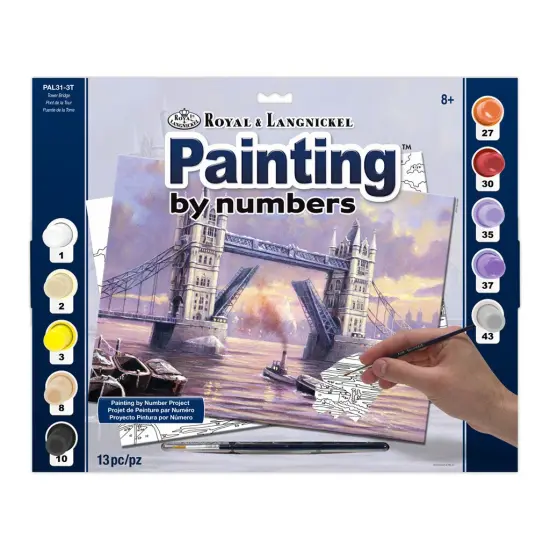 PAL31 | Painting by numbers&trade; 13pc 11.25" x 13.375" Tower Bridge Painting Project {1}