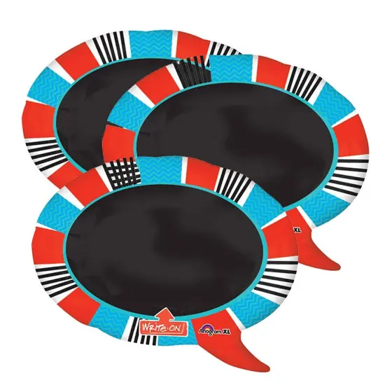 Anagram&reg; 28 Inch Red Blue Word Bubble Balloon {6}