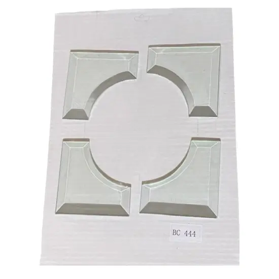 4" x 1-1/2" Clear Glass Border Bevel Cluster BC444 {3}