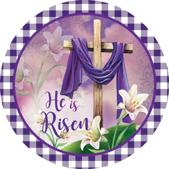 He Is Risen Easter Lily Sign {2}
