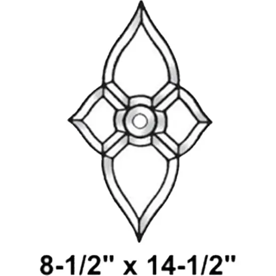 8-1/2" x 14-1/2" Clear Glass Bevel Cluster BC337 {2}