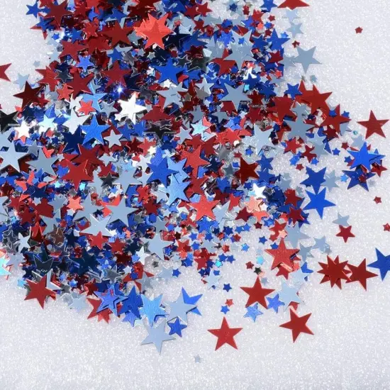 150 g Metallic Star Confetti Star Table Confetti Foil Star Patriotic Confetti {2}